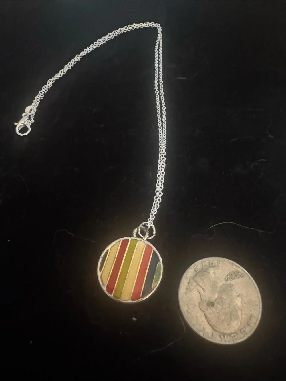 UpCycled Coach Stripped Legacy Charm One 925 Chain